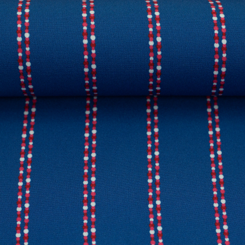 Viskose Webware - Puntos - blau